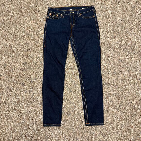 True Religion Jeans Womens 32 Blue Jeans Leggings Skinny - Picture 1 of 7